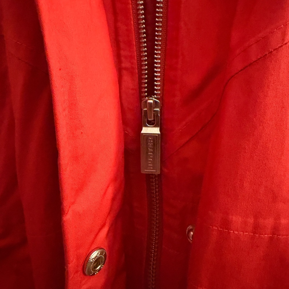 Hunter Red Women's Ski Jacket with Fur Hood - Original Parka - Picture 4 of 11